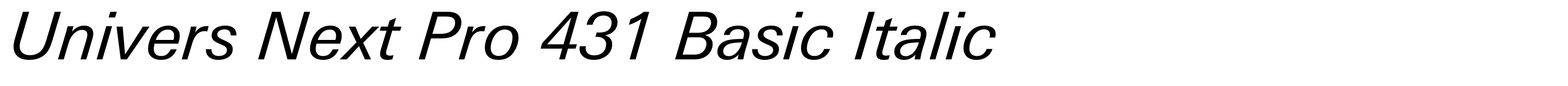 Univers Next Pro 431 Basic Italic